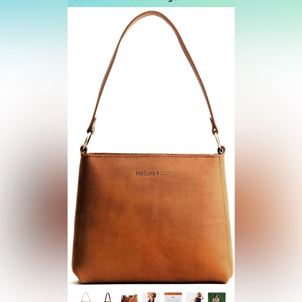 Portland Leather Goods Triangle Shoulder Bag in Dakota Color